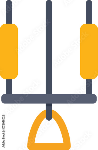 Simple icon of a rowing machine, ideal for fitness and exercise concepts