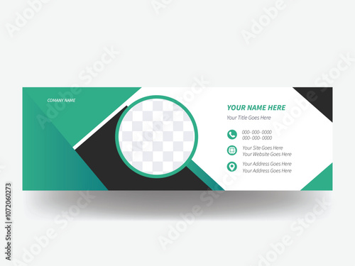 Email signature template design or Facebook cover template