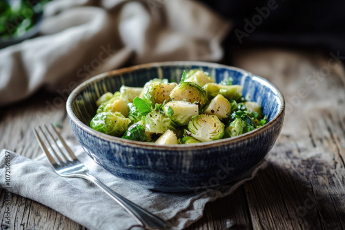 Bowl of Roasted Brussels Sp...