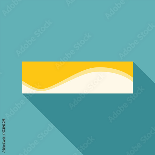 Rectangular packaging for dairy products like processed cheese, butter or margarine featuring a yellow and white wave design