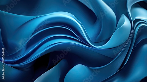 Abstract blue waves flowing in a mesmerizing pattern.