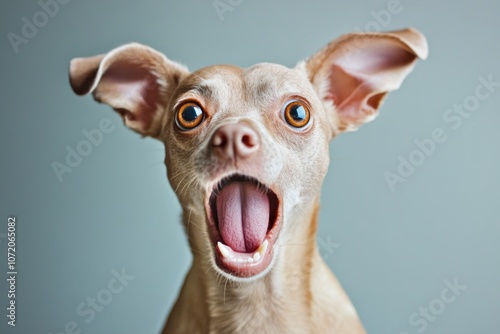 A close-up shot of a dog with its mouth open, suitable for use in pet-related or veterinary contexts