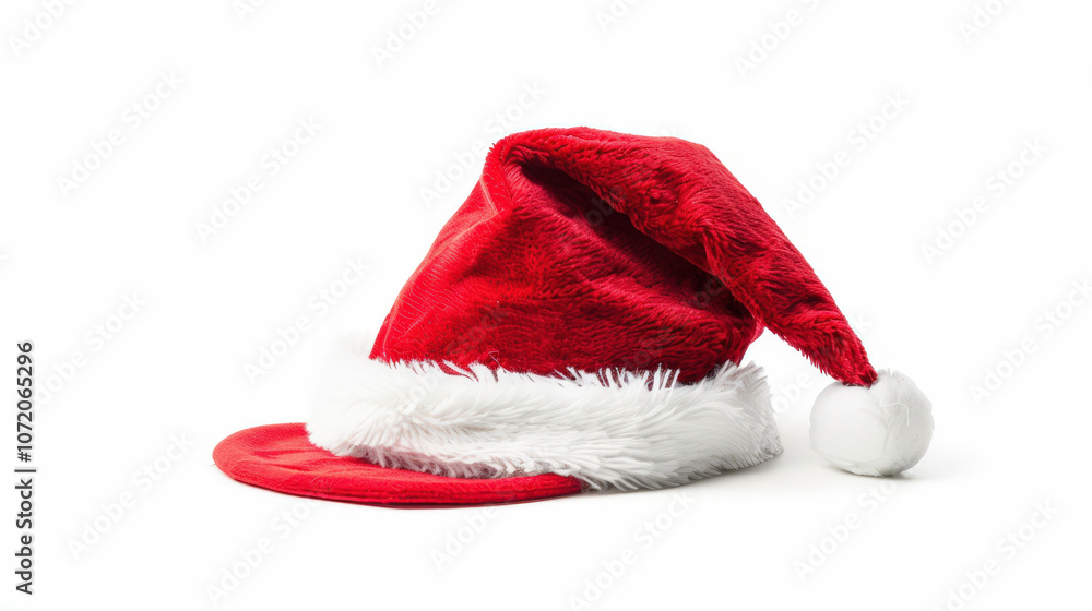 santa claus red hat isolated on white santa claus red hat isolated on white