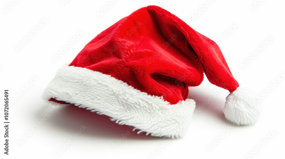 santa claus red hat isolated on white santa claus red hat isolated on white