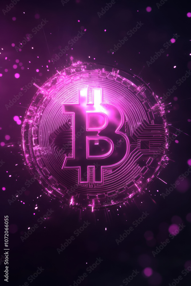 BTC Logo with Cinematic Lighting and Glow Effect BTC Logo with Cinematic Lighting and Glow Effect