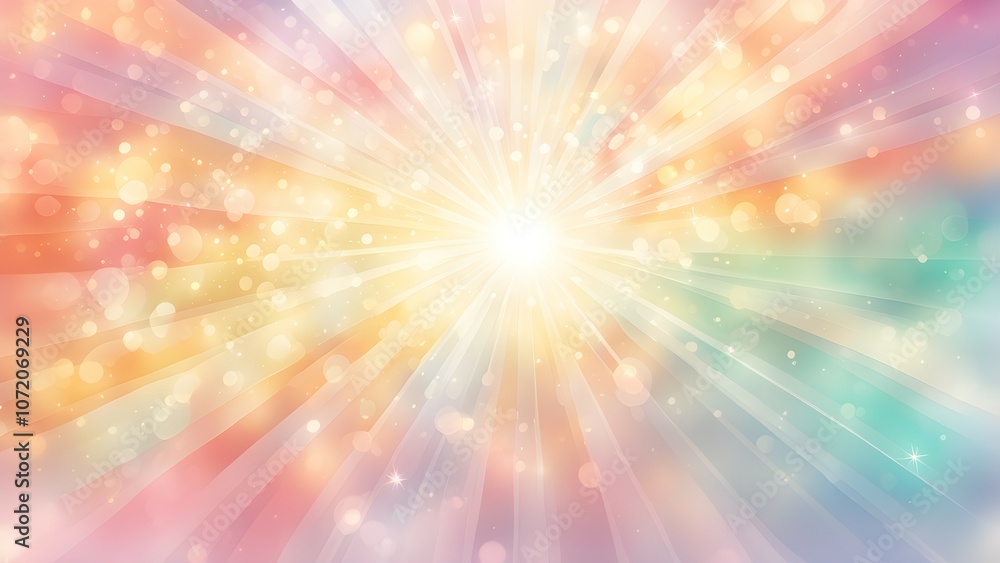 A vibrant abstract background with radiant light and colorful bokeh effects. A vibrant abstract background with radiant light and colorful bokeh effects.