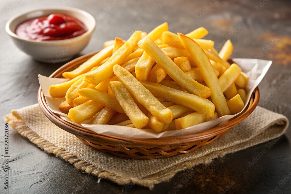 French fries with ketchup; Generative AI French fries with ketchup; Generative AI