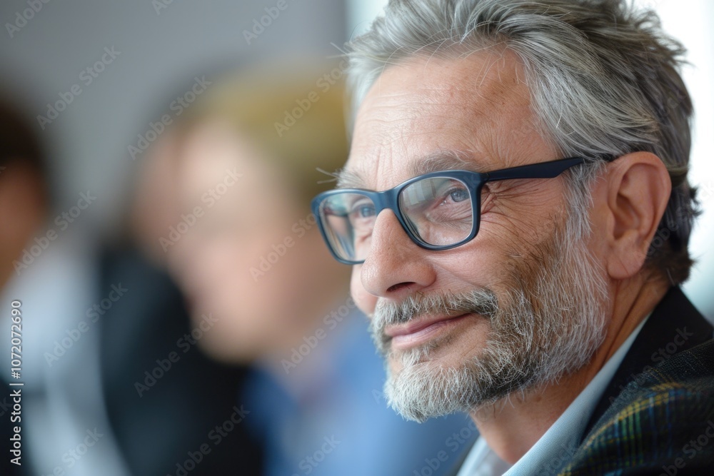 A close-up shot of a person wearing glasses, great for portraits or everyday life scenes A close-up shot of a person wearing glasses, great for portraits or everyday life scenes
