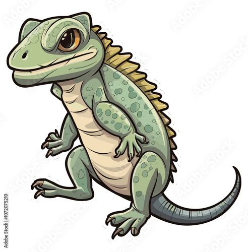 Lizard Cartoon sticker illustration