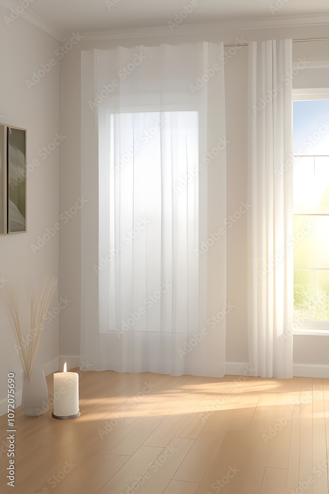Fototapeta premium A soft and gentle sunbeam overlay, ideal for creating a dreamy and ethereal atmosphere.