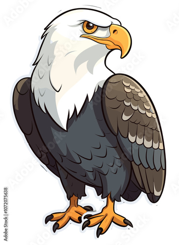 Bald Eagle Cartoon sticker illustration photo