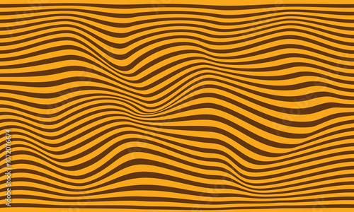 Vector Illustration of the blue, yellow, pink, brown, blue, green and black Stripe pattern of lines abstract background. EPS10.