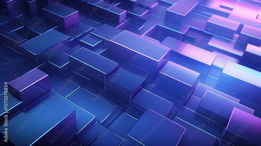 3d rendering of blue and purple abstract geometric background. Scene for advertising, technology, showcase, banner, game, sport, cosmetic, business, metaverse. Sci-Fi Illustration. Product display 3d rendering of blue and purple abstract geometric background. Scene for advertising, technology, showcase, banner, game, sport, cosmetic, business, metaverse. Sci-Fi Illustration. Product display
