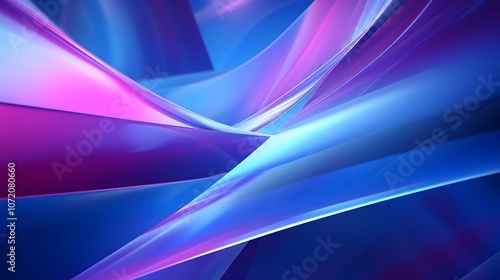 3d rendering of blue and purple abstract geometric background. Scene for advertising, technology, showcase, banner, game, sport, cosmetic, business, metaverse. Sci-Fi Illustration. Product display