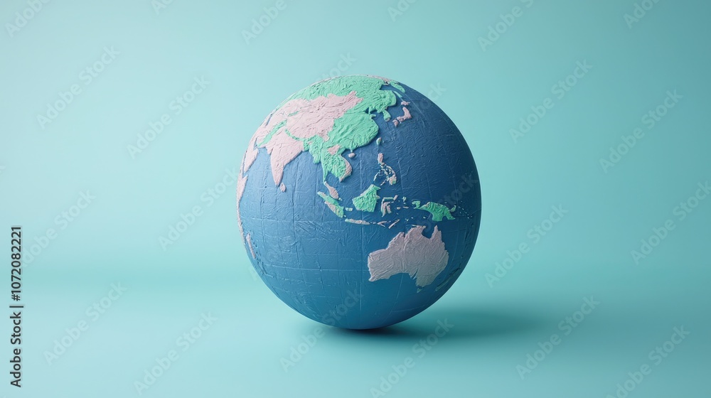 A colorful globe illustrating the continents and oceans, set against a calming blue background, symbolizing global awareness. A colorful globe illustrating the continents and oceans, set against a calming blue background, symbolizing global awareness.