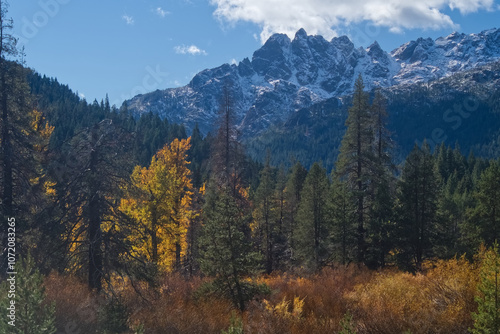 Sierra Buttes in the fall