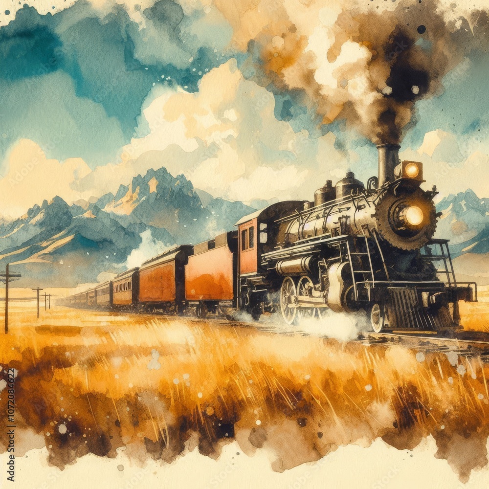 Antique Locomotive in Wilderness Antique Locomotive in Wilderness