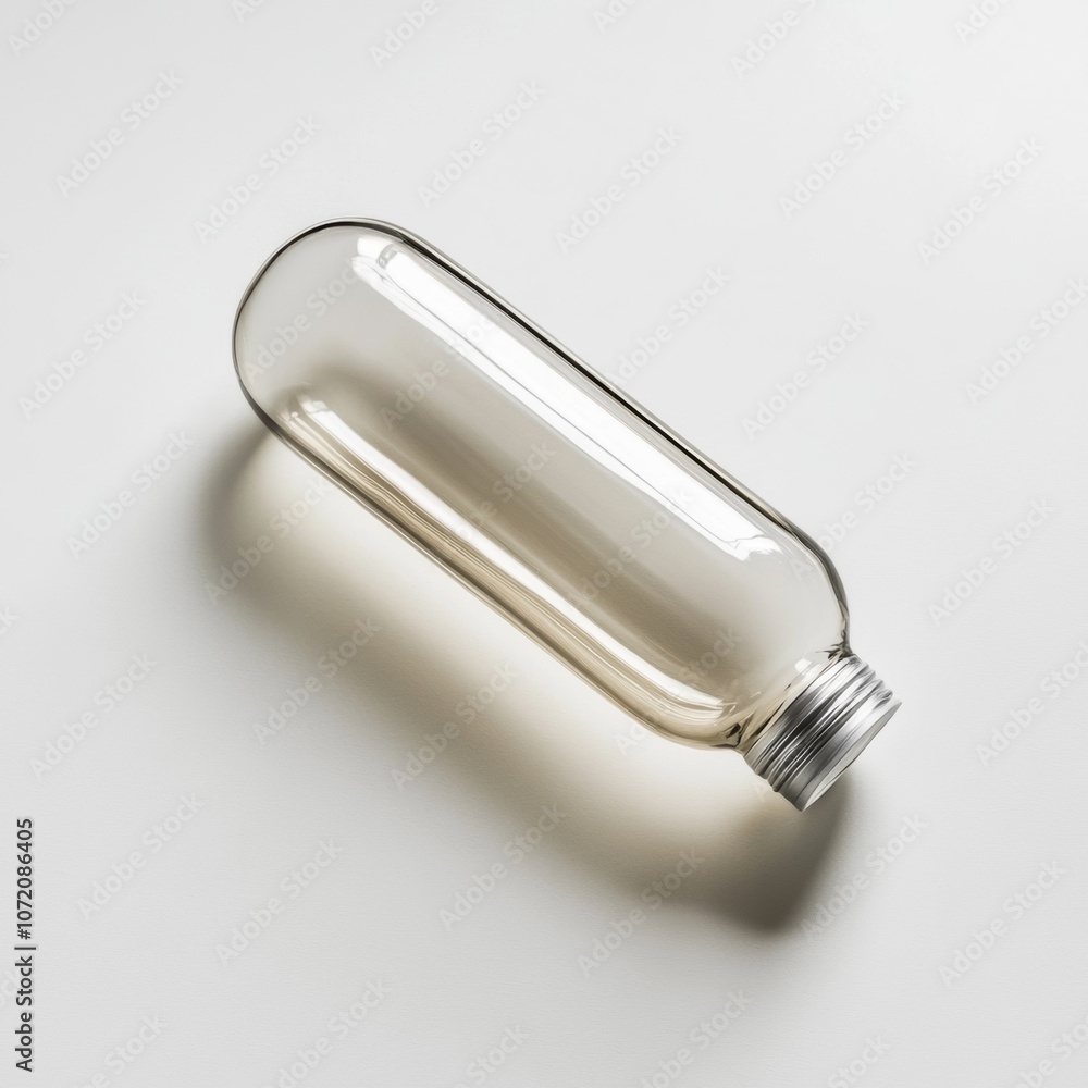 Clear Bottle on White Background for Product Display Clear Bottle on White Background for Product Display