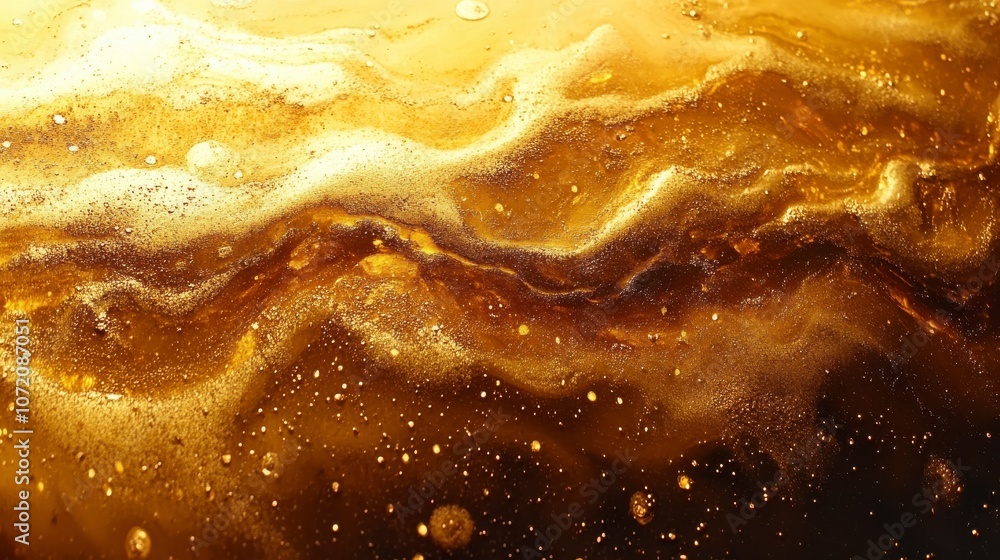 Golden Liquid Abstract Art Golden Liquid Abstract Art