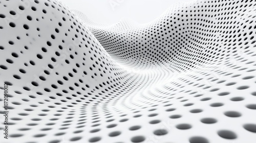 3D abstract monochrome background with dots pattern vector design photo