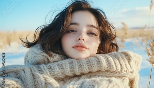 Embrace Your Authentic Self Minimalist Portrait Photography in Nature, Celebrating Natural Beauty and Self-Acceptance