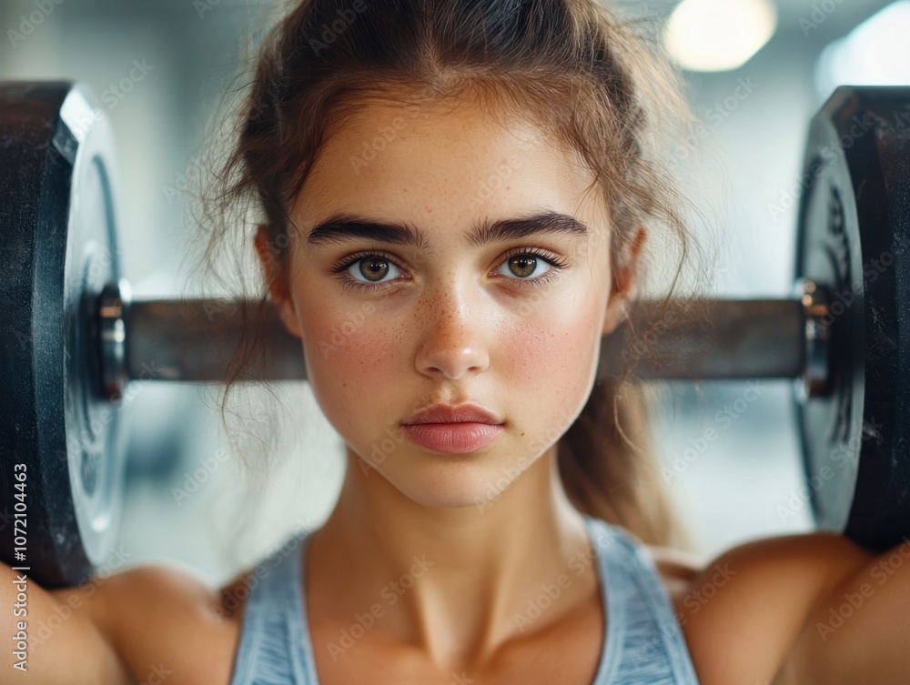 Strong and Healthy Woman Lifting Weights for Fitness and Wellness Achieve Your Fitness Goals with Strength Training, Weight Gain, and a Healthy Lifestyle Motivation for a Strong Body and Mind