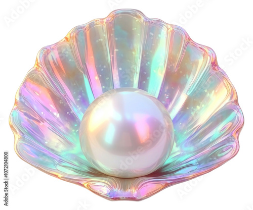 PNG  Shell with pearl illustration shell accessories. photo