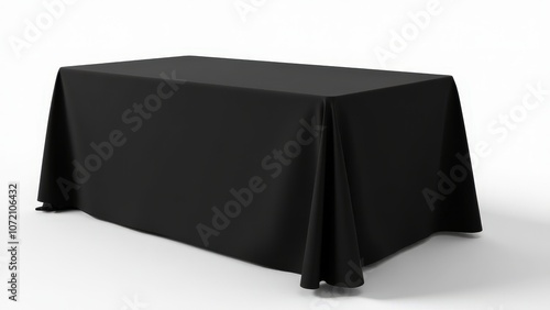 Obraz na płótnie A round tablecloth mockup provides an elegant drape, showcasing the table’s surface in any event or venue design. w salonie