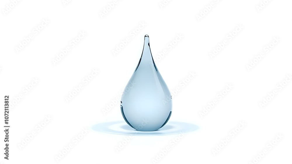 Minimalist Water Droplet Representing Scarcity and Climate Crisis Minimalist Water Droplet Representing Scarcity and Climate Crisis