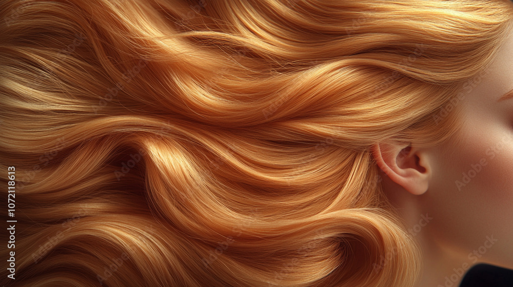 Close-up of blonde hair strands with warm, golden tones. This detailed texture captures the light and movement, symbolizing beauty, vitality, and the elegance of natural hair in a soft and radiant way Close-up of blonde hair strands with warm, golden tones. This detailed texture captures the light and movement, symbolizing beauty, vitality, and the elegance of natural hair in a soft and radiant way