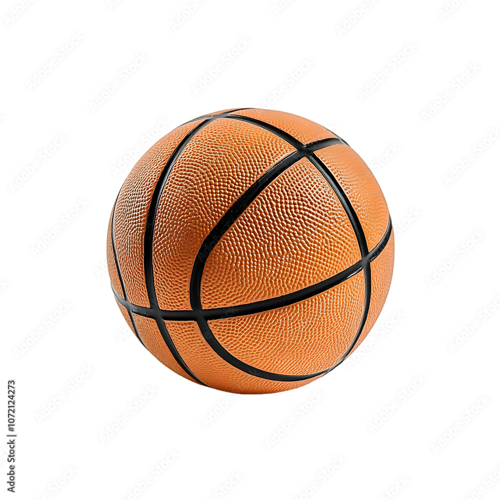 Fototapeta premium Close-Up of Textured Basketball with Black Lines