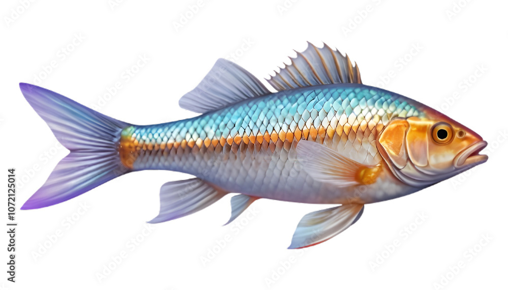 Streamlined Fish with Blue, Green, and Golden Yellow Colors, PNG Streamlined Fish with Blue, Green, and Golden Yellow Colors, PNG