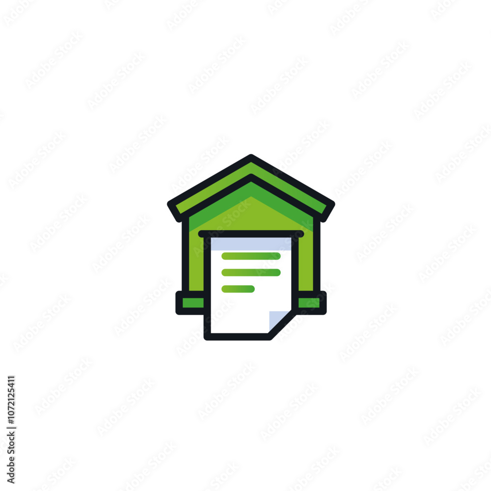 Paperwork icon flat vector design Paperwork icon flat vector design