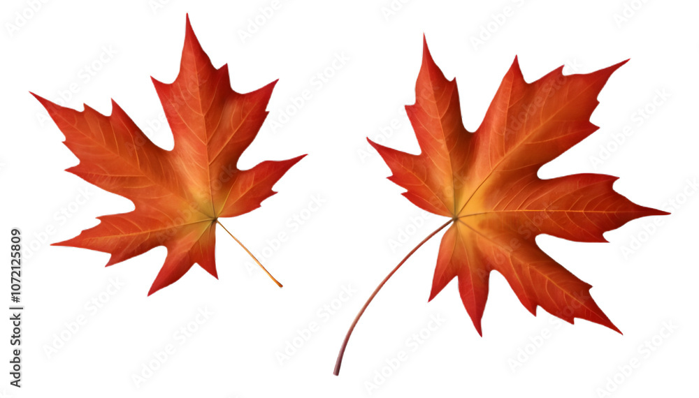 Vibrant Autumn Maple Leaf in Red and Orange Vibrant Autumn Maple Leaf in Red and Orange