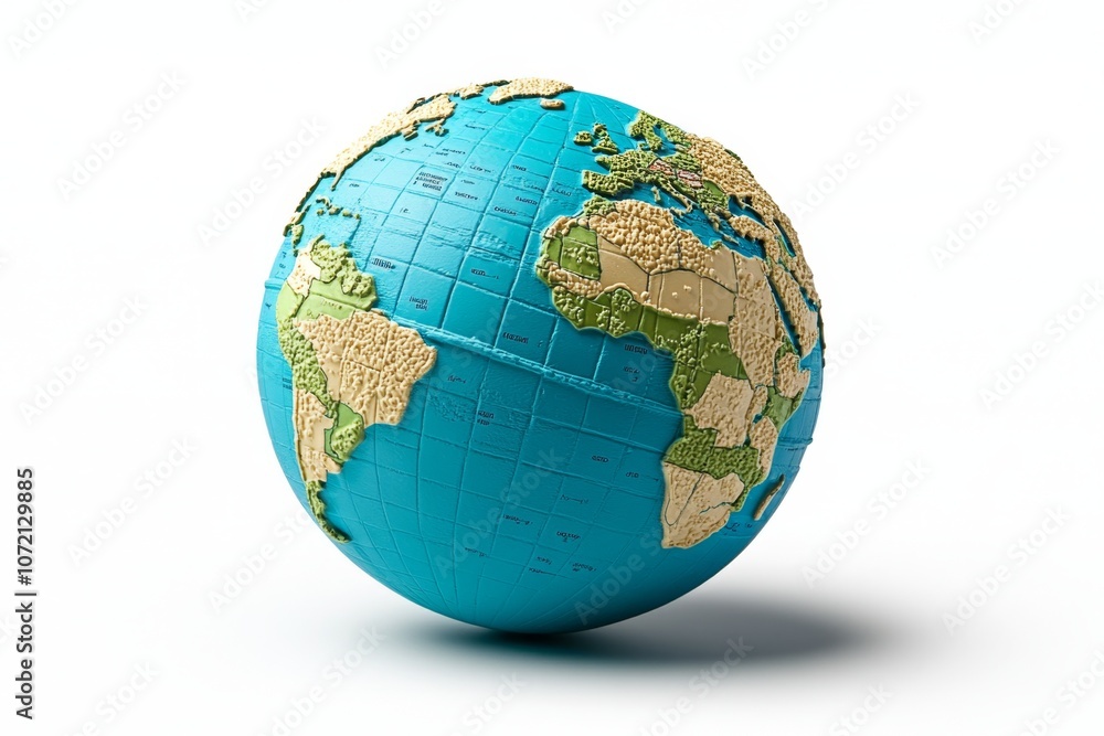 An ultra-realistic image of a classic globe with fine details on the countries and textures of the globe’s surface An ultra-realistic image of a classic globe with fine details on the countries and textures of the globe’s surface