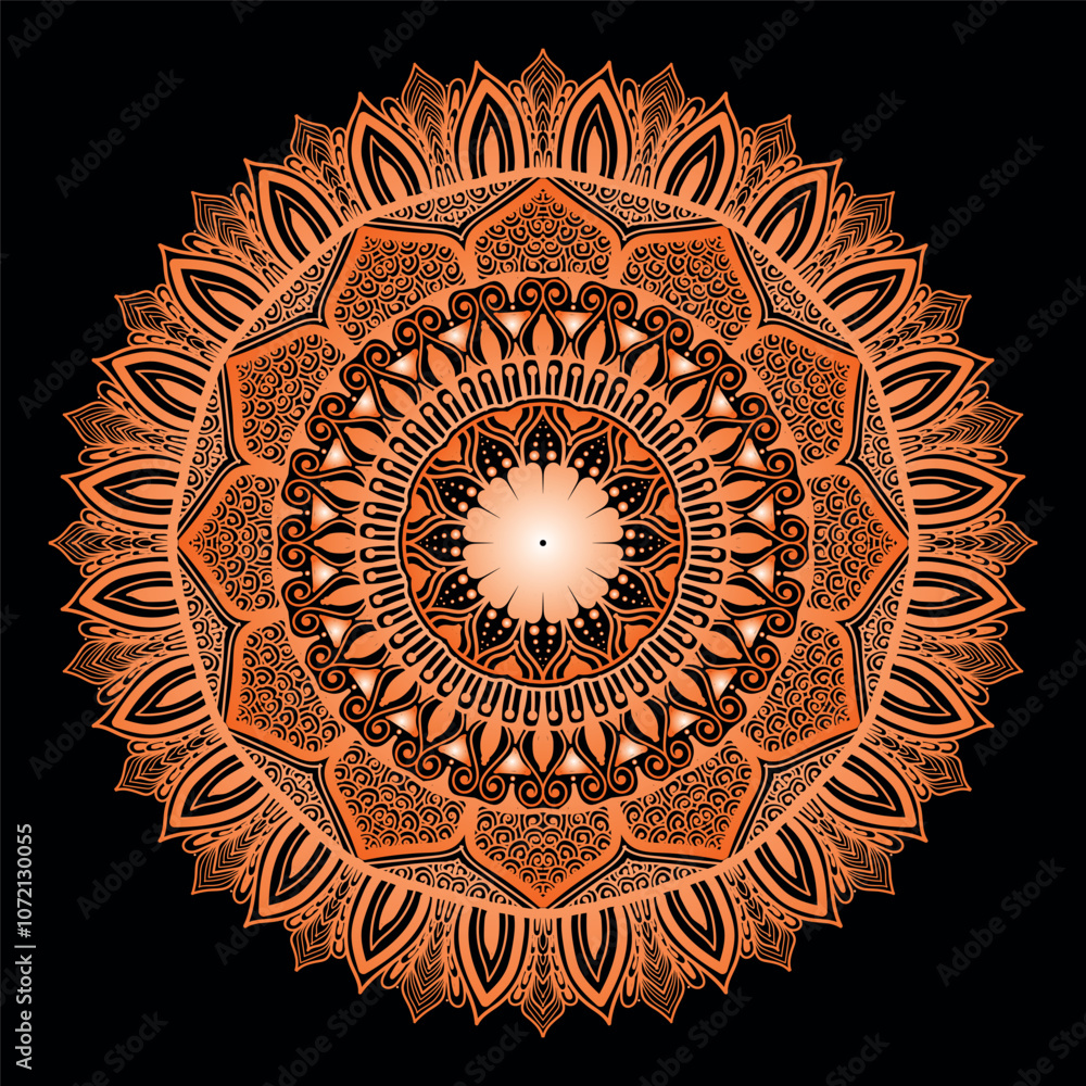 Naklejka premium A luxury mandala art and background
