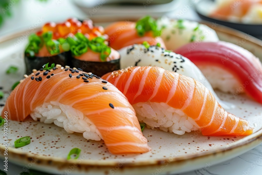 A variety of sushi A variety of sushi