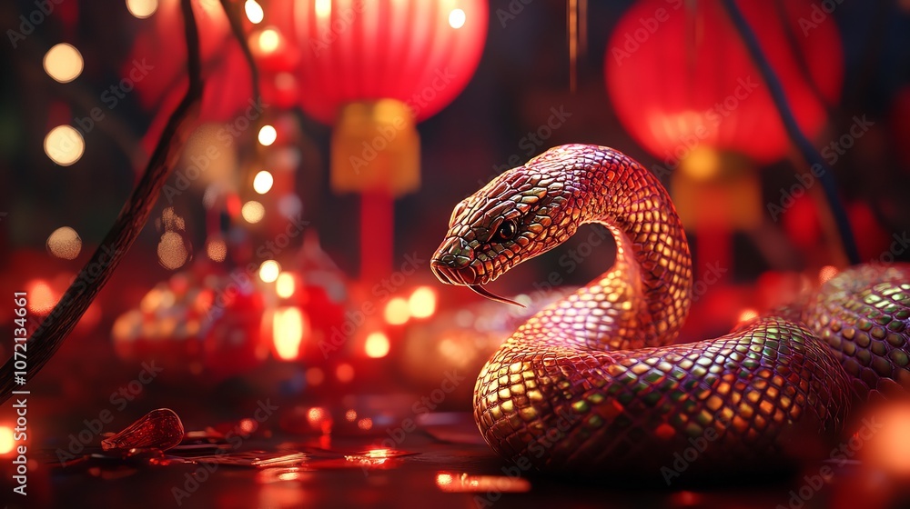 2025 Chinese New Year, Year of the Snake. Set of Chinese zodiac snake 2025 Chinese New Year, Year of the Snake. Set of Chinese zodiac snake
