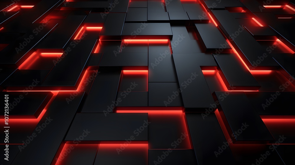 3d rendering of black and red abstract geometric background. Scene for advertising, technology, showcase, banner, game, sport, cosmetic, business, metaverse. Sci-Fi Illustration. Product display
3d rendering of black and red abstract geometric background. Scene for advertising, technology, showcase, banner, game, sport, cosmetic, business, metaverse. Sci-Fi Illustration. Product display