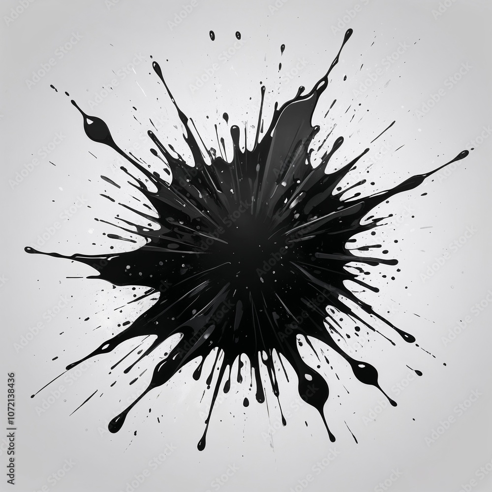 Abstract black in splash, paint, brush strokes Abstract black in splash, paint, brush strokes