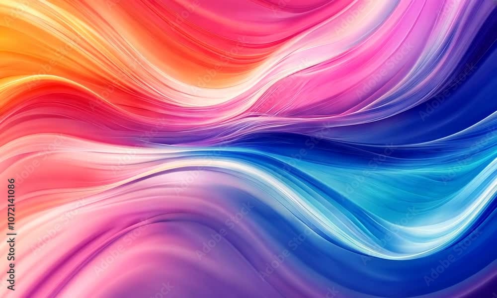 A bright and flowing wave pattern in a gradient of bold A bright and flowing wave pattern in a gradient of bold