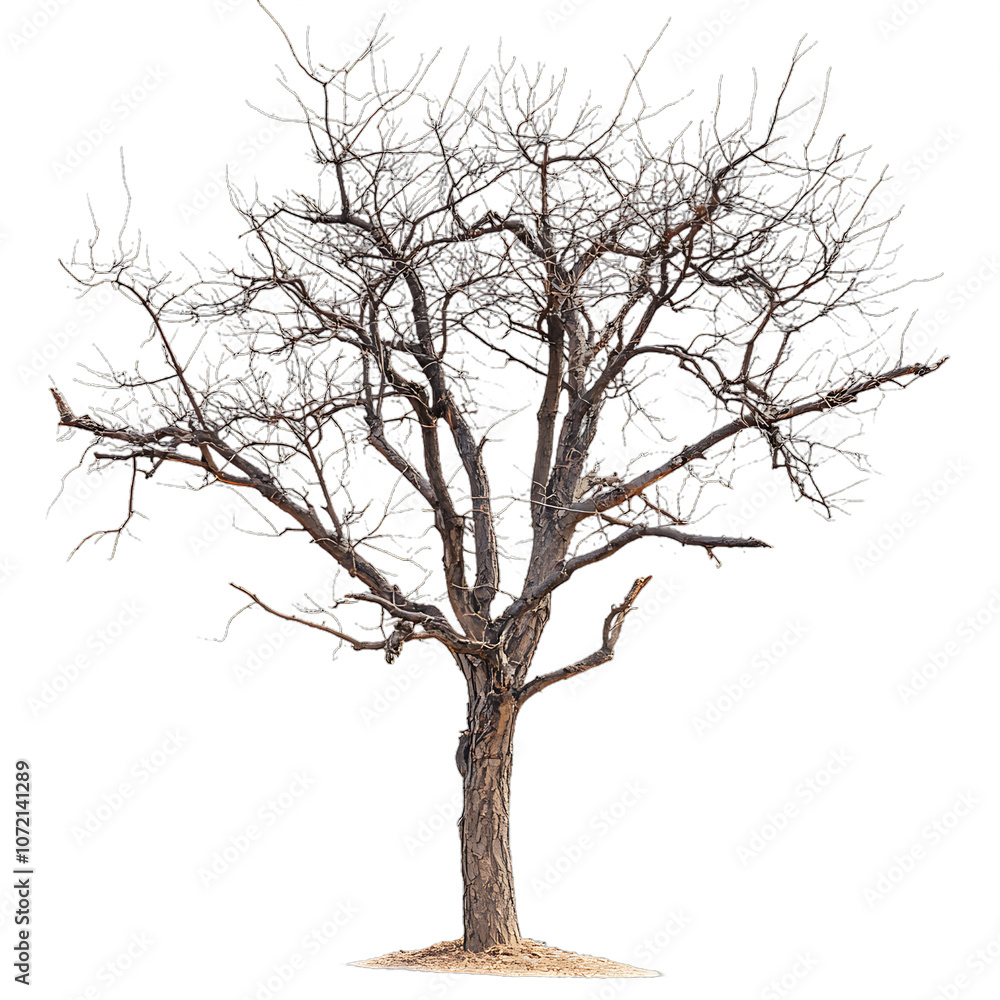 Fototapeta premium [Transparent Background PNG]Bare Tree Silhouetted Against transparent background