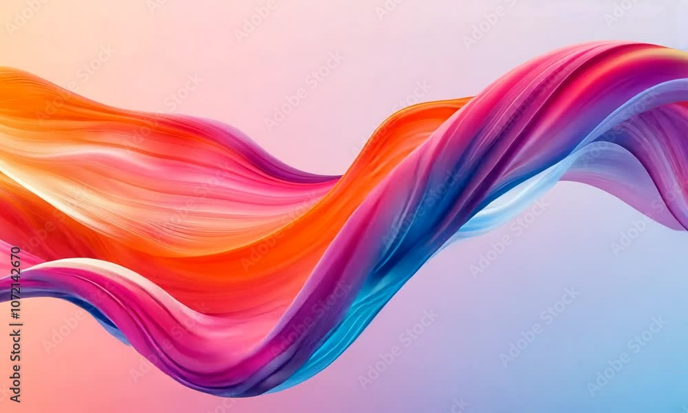 A bright and flowing wave pattern in a gradient of bold A bright and flowing wave pattern in a gradient of bold