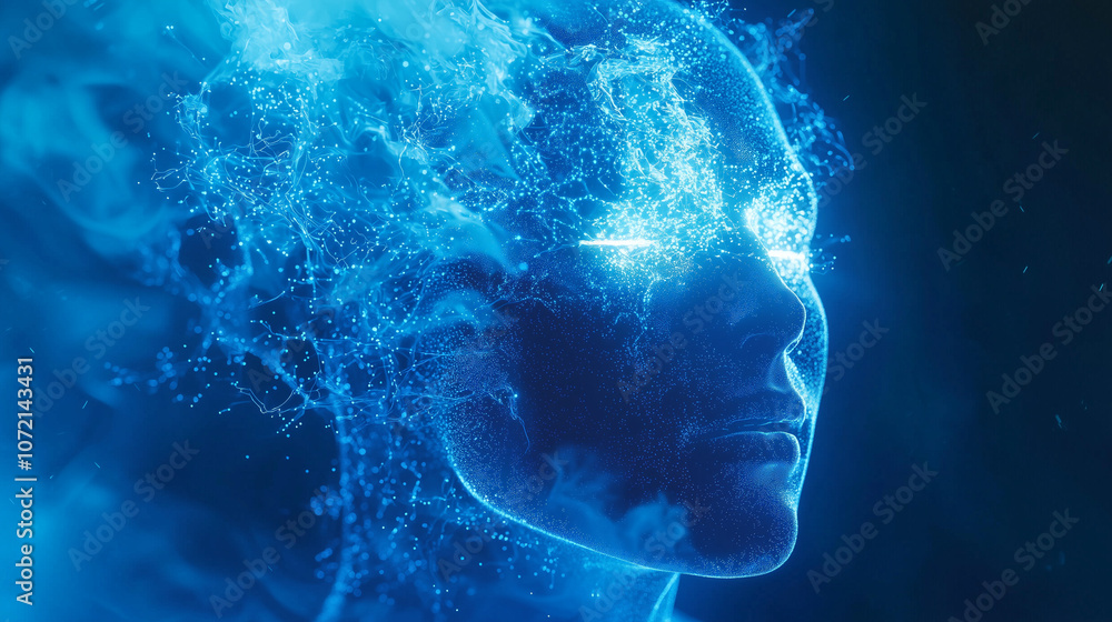 Hyper-Realistic Illustration of Human Head with Glowing Neural Connections | Digital Art Representing Artificial Intelligence Hyper-Realistic Illustration of Human Head with Glowing Neural Connections | Digital Art Representing Artificial Intelligence