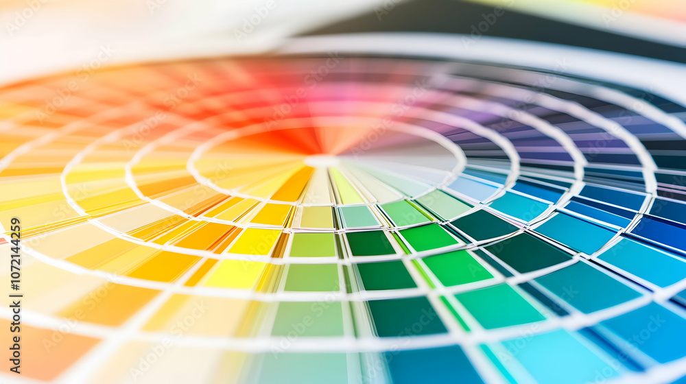 Fototapeta premium A close-up of a color wheel with vibrant hues.