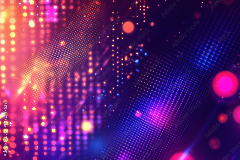Colorful abstract digital background with glowing dots and patterns Colorful abstract digital background with glowing dots and patterns