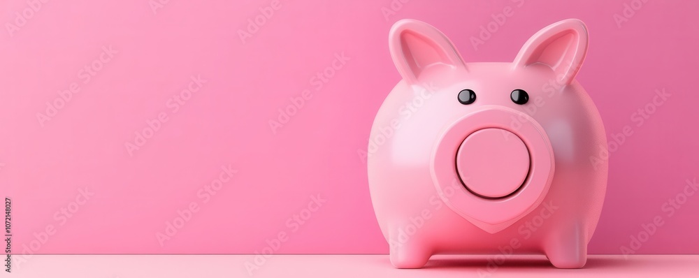 A cute pink piggy bank on a soft pink background, symbolizing saving and personal finance in a playful, vibrant style. A cute pink piggy bank on a soft pink background, symbolizing saving and personal finance in a playful, vibrant style.