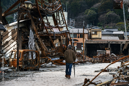 令和6年能登半島地震 焦土と化した輪島の町並み