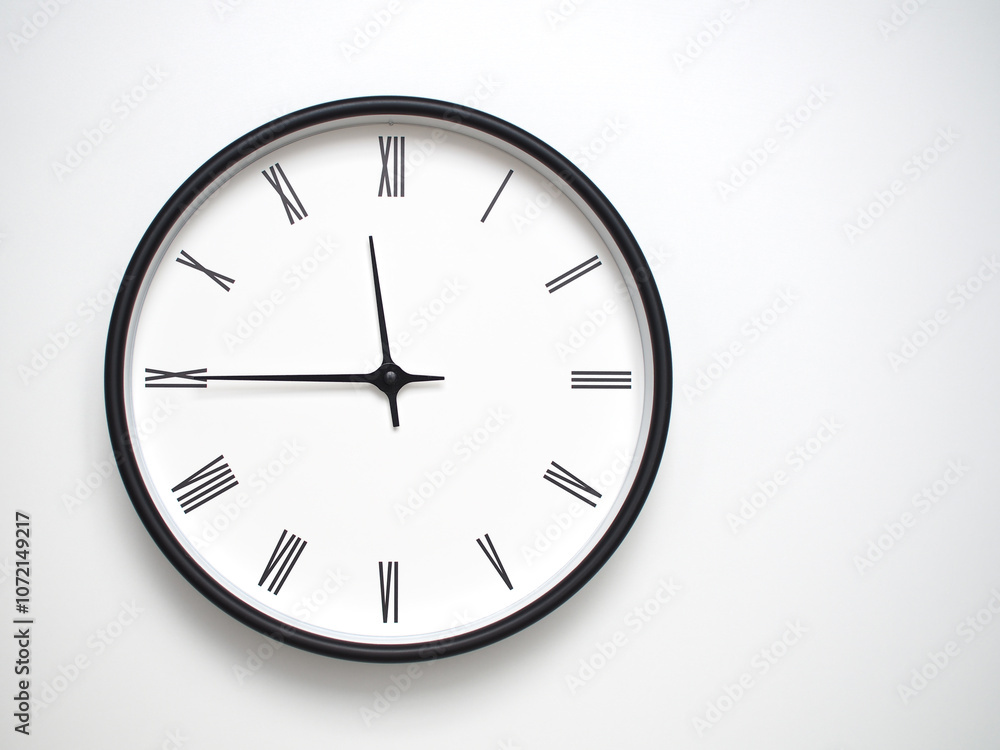 Clock Showing 23.45/11.45 with Roman Numerals – Simple Round Clock for Concepts of Time Management and Scheduling. Clock Showing 23.45/11.45 with Roman Numerals – Simple Round Clock for Concepts of Time Management and Scheduling.