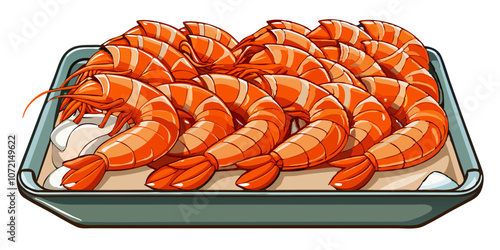 set of shrimp vector illustration